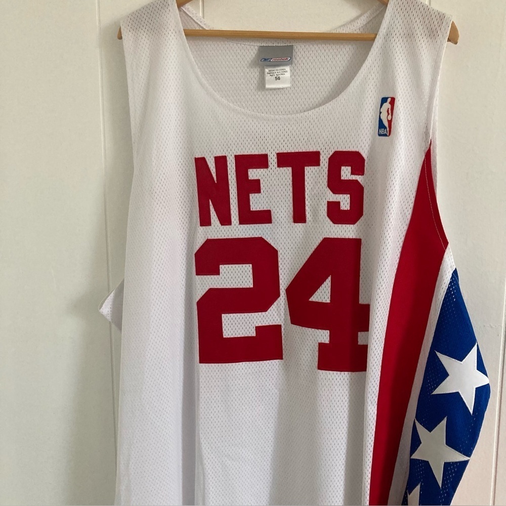 NJ Nets Richard Jefferson #24 Jersey size XXL (56) Reebok Vintage.